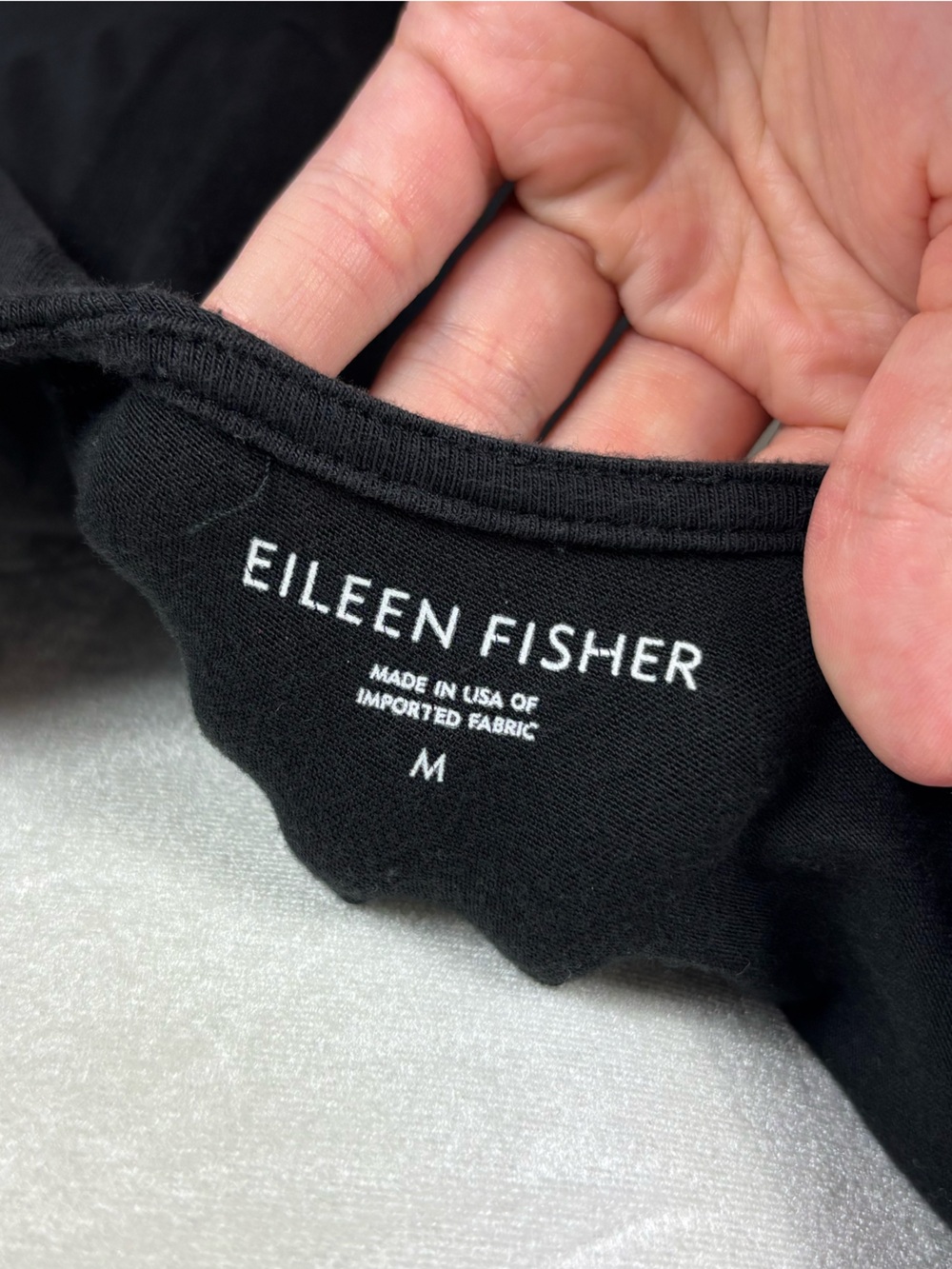 Eileen Fisher Black Fit and Flare Jersey Knit Stretch Size M - Picture 3 of 4